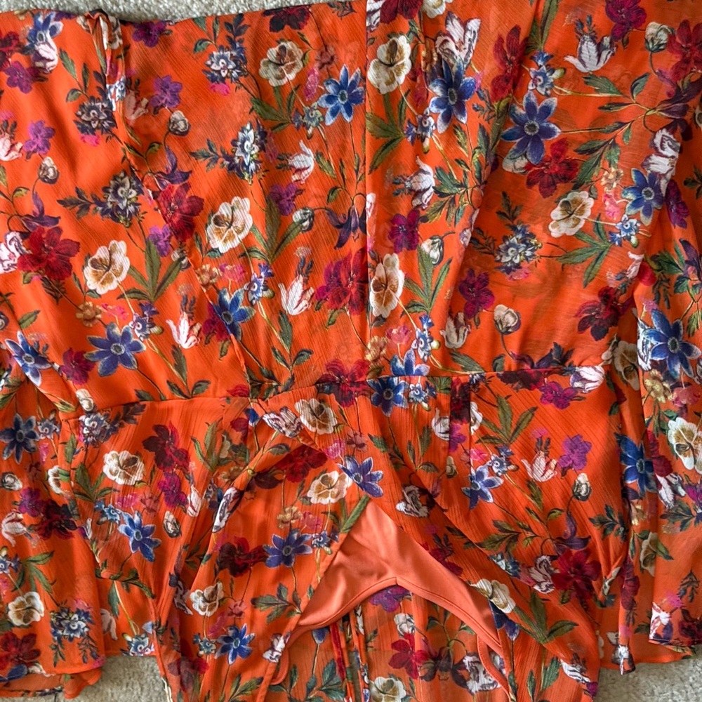 Floral Orange Dress